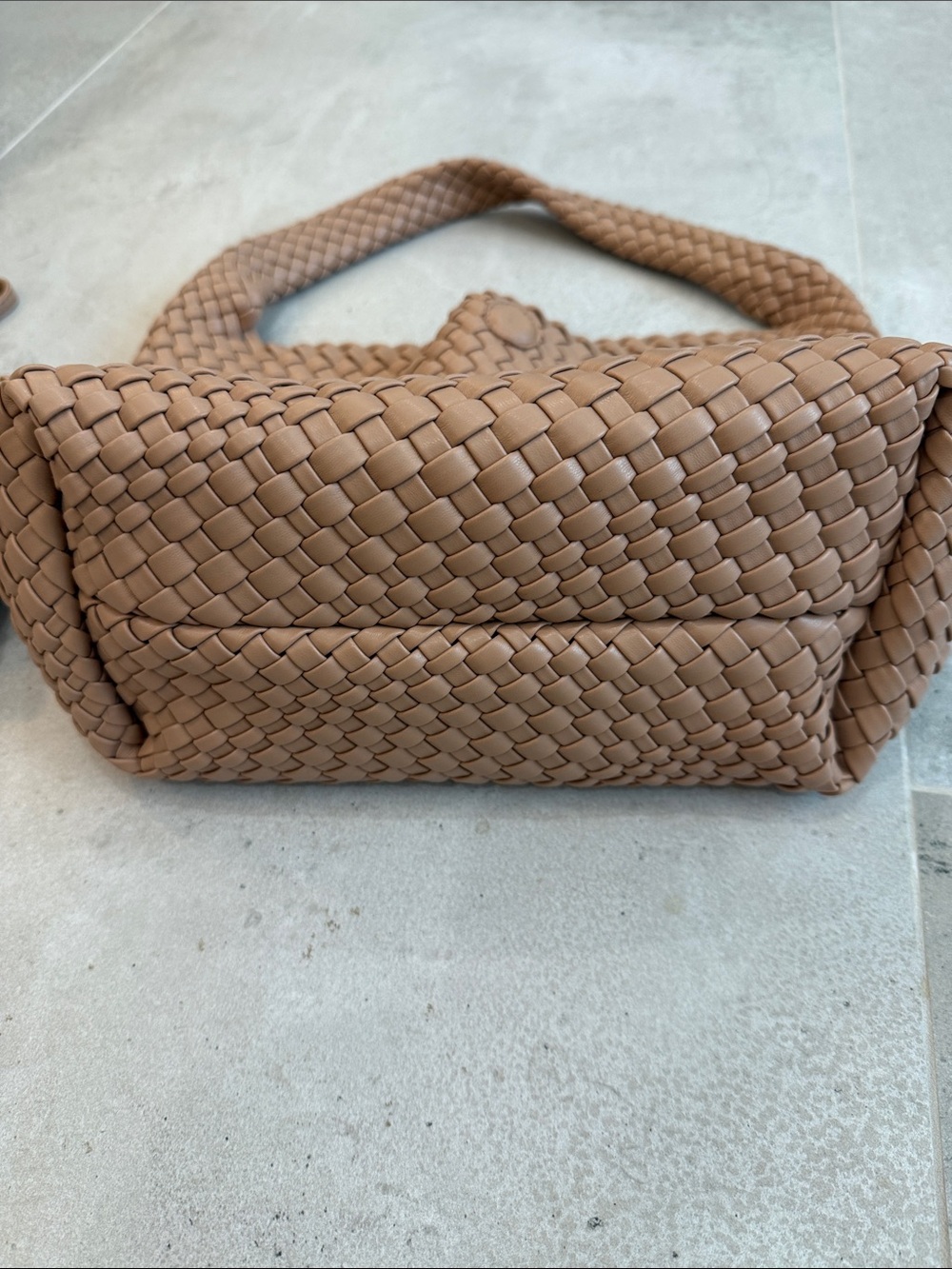 Rachel Zoe Woven Hobo Shoulder Bag in Tan - Picture 4 of 6
